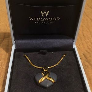 Gold Wedgwood Heart Necklace